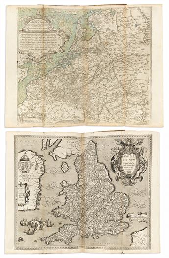 (COMPOSITE ATLAS.) Abraham Ortelius; and Frans Hogenberg. Bound collection of sixteenth-century maps.